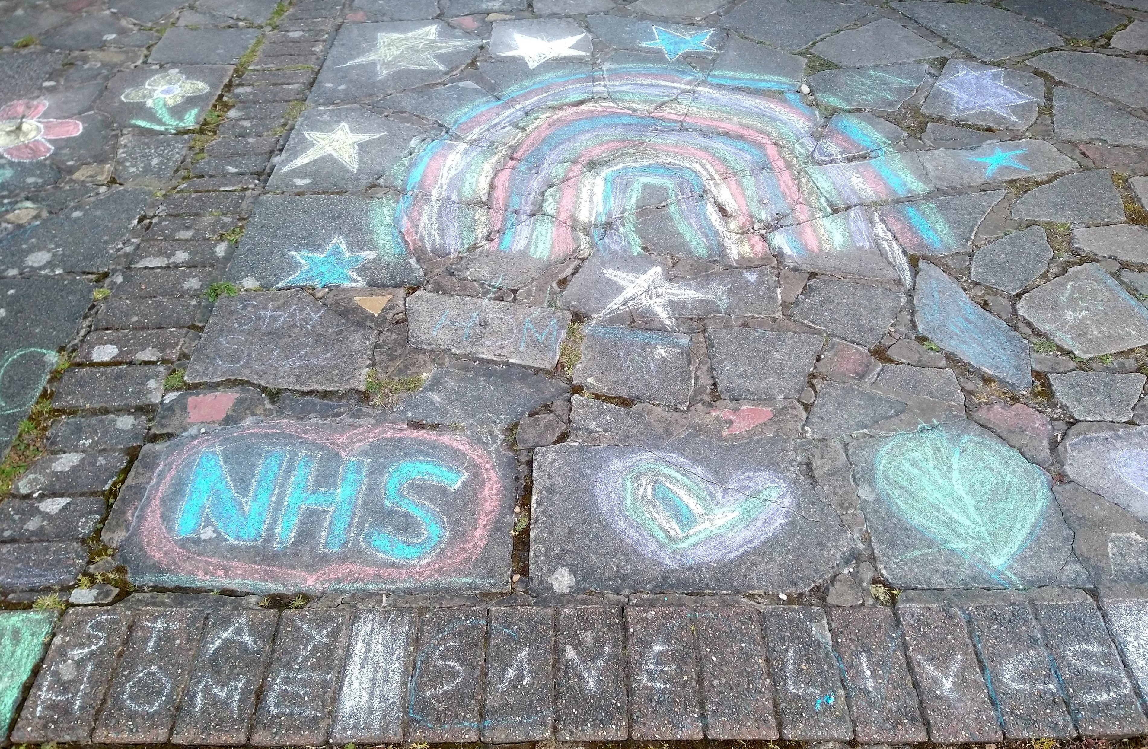 NHS pavement chalk